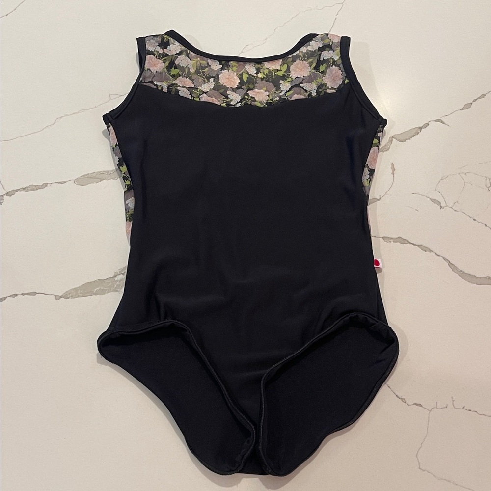 Yumiko floral mesh leotard size small